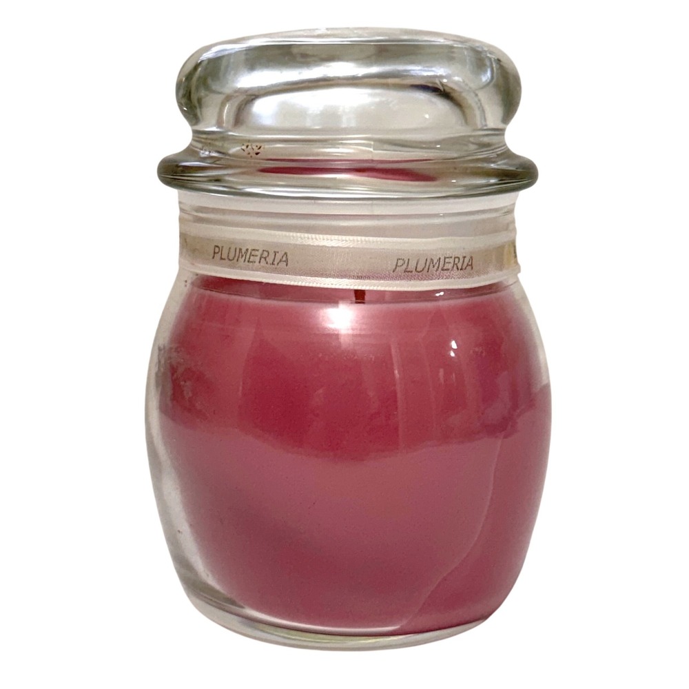 NEW Vintage White Barn Candle Co Plumeria‎ Real Essence 7.5 oz w/ Glass Lid BBW - Picture 2 of 6